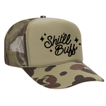 Shit'll Buff Foam Trucker Hat - Camo / Light Green