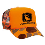 John Beere Foam Trucker Hat - Camo / Orange