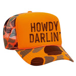 Howdy Darlin' Foam Trucker Hat - Camo / Orange