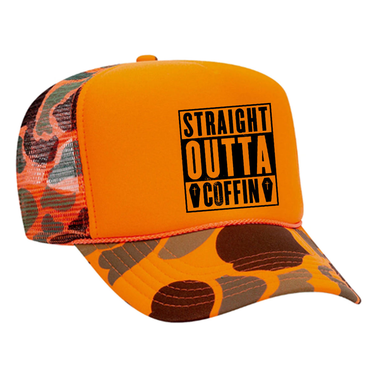 Straight Outta Coffin Foam Trucker Hat
