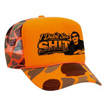 I Didn't See Sh!t Foam Trucker Hat - Camo / Orange