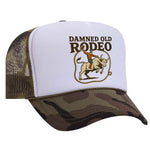 Damned Old Rodeo Foam Trucker Hat - Camo / White