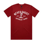 Never Shoot With Your Drinkin' Hand Premium Tee - Cardinal