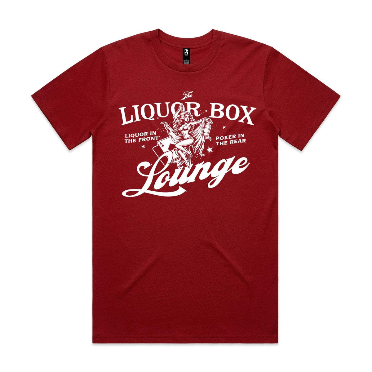The Liquor Box Lounge Premium Tee - Cardinal