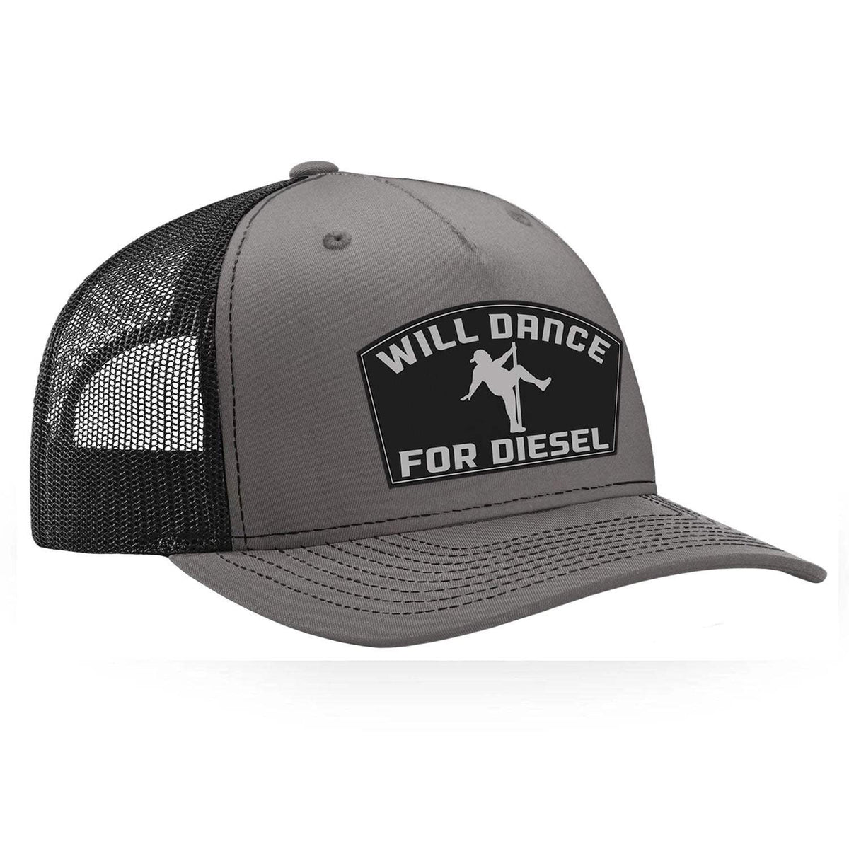 Will Dance For Diesel Classic Trucker Hat - Charcoal / Black