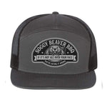 Soggy Beaver BBQ 7 Panel Hat - Charcoal / Black