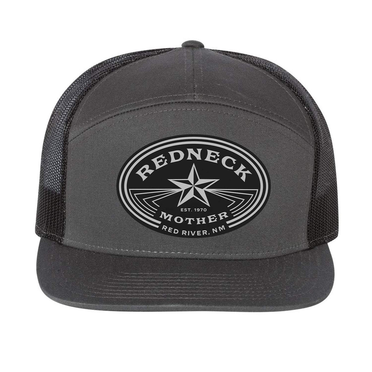 Redneck Mother 7 Panel Hat - Charcoal / Black