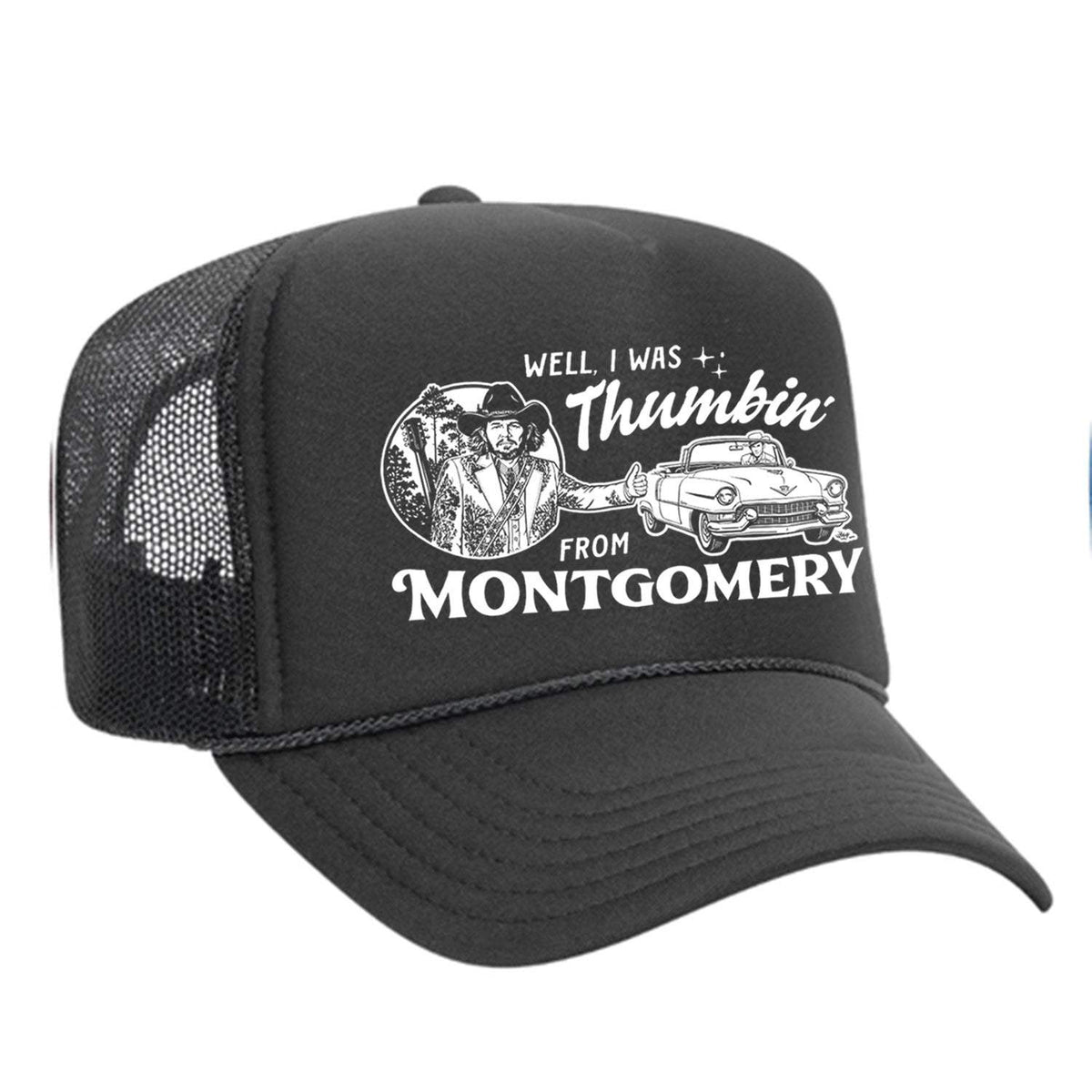 Thumbin' From Montgomery Foam Trucker Hat - Charcoal