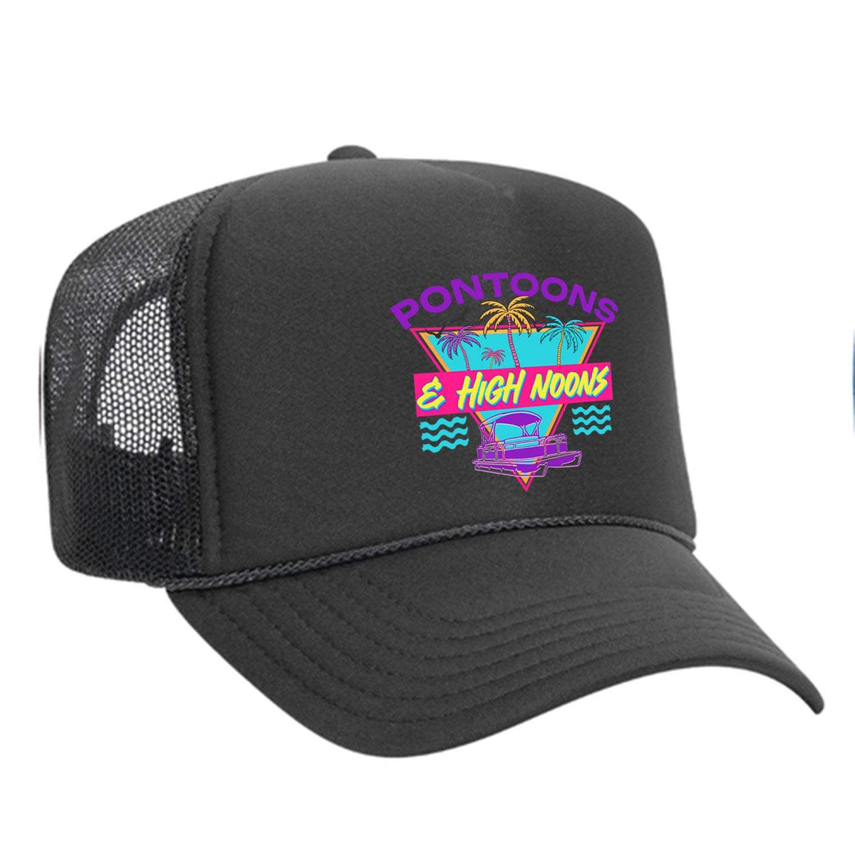 Pontoons and High Noons Foam Trucker Hat - Charcoal