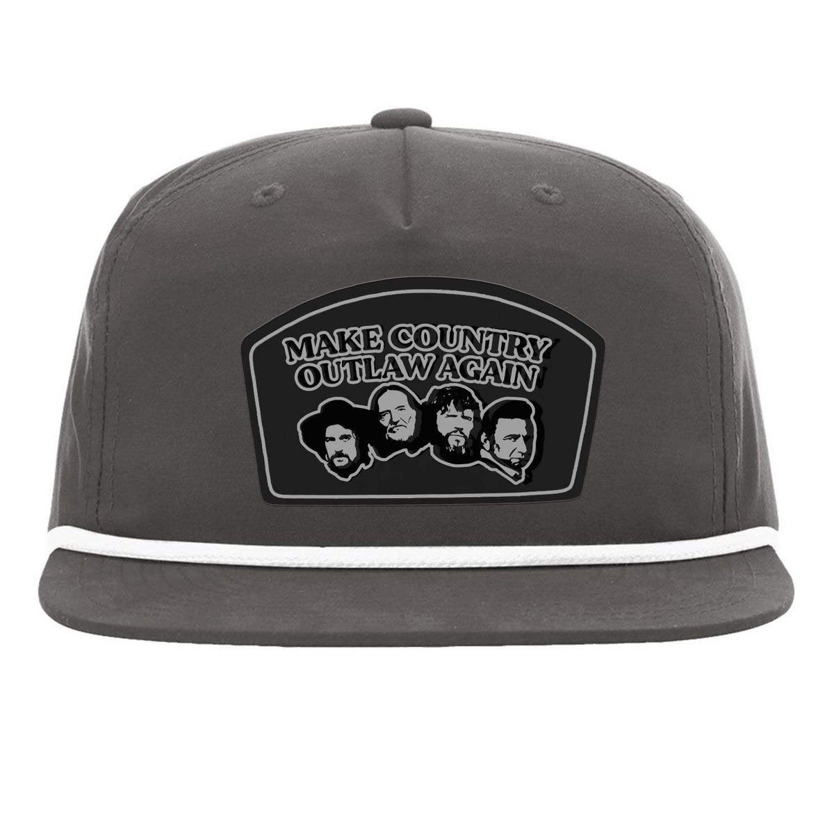 Make Country Outlaw Again Flat Bill Rope - Charcoal