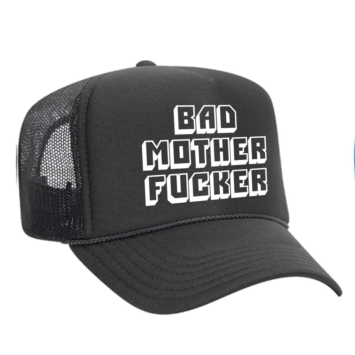 Bad M'Fer Foam Trucker Hat - Charcoal