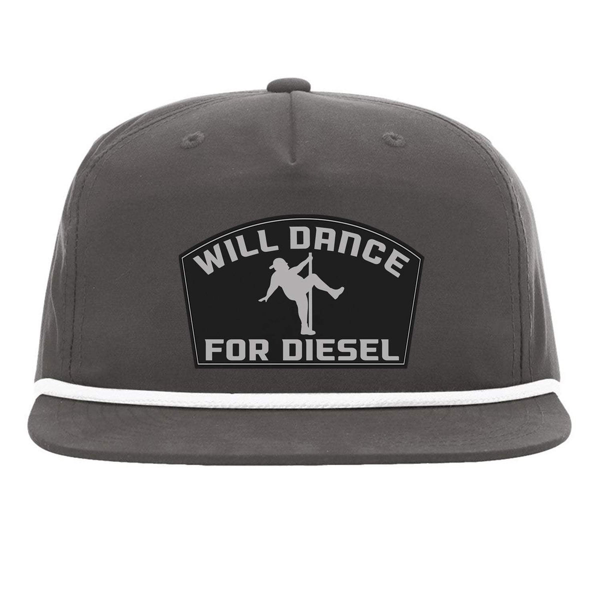 Will Dance For Diesel Flat Bill Rope - Charcoal