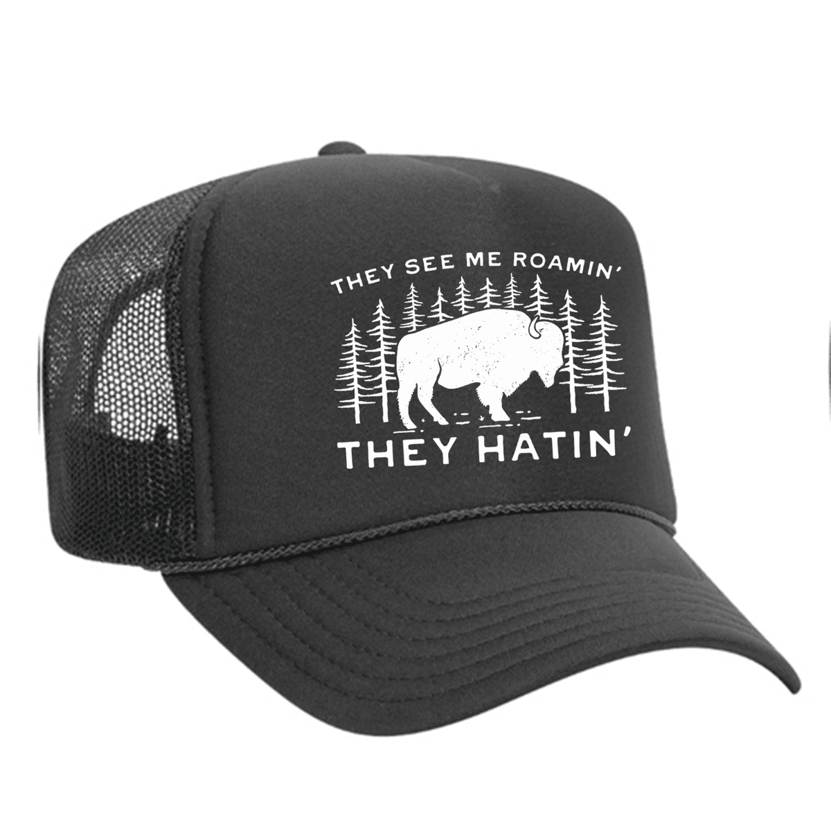 They See Me Roamin' Foam Trucker Hat - Charcoal