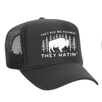 They See Me Roamin' Foam Trucker Hat - Charcoal
