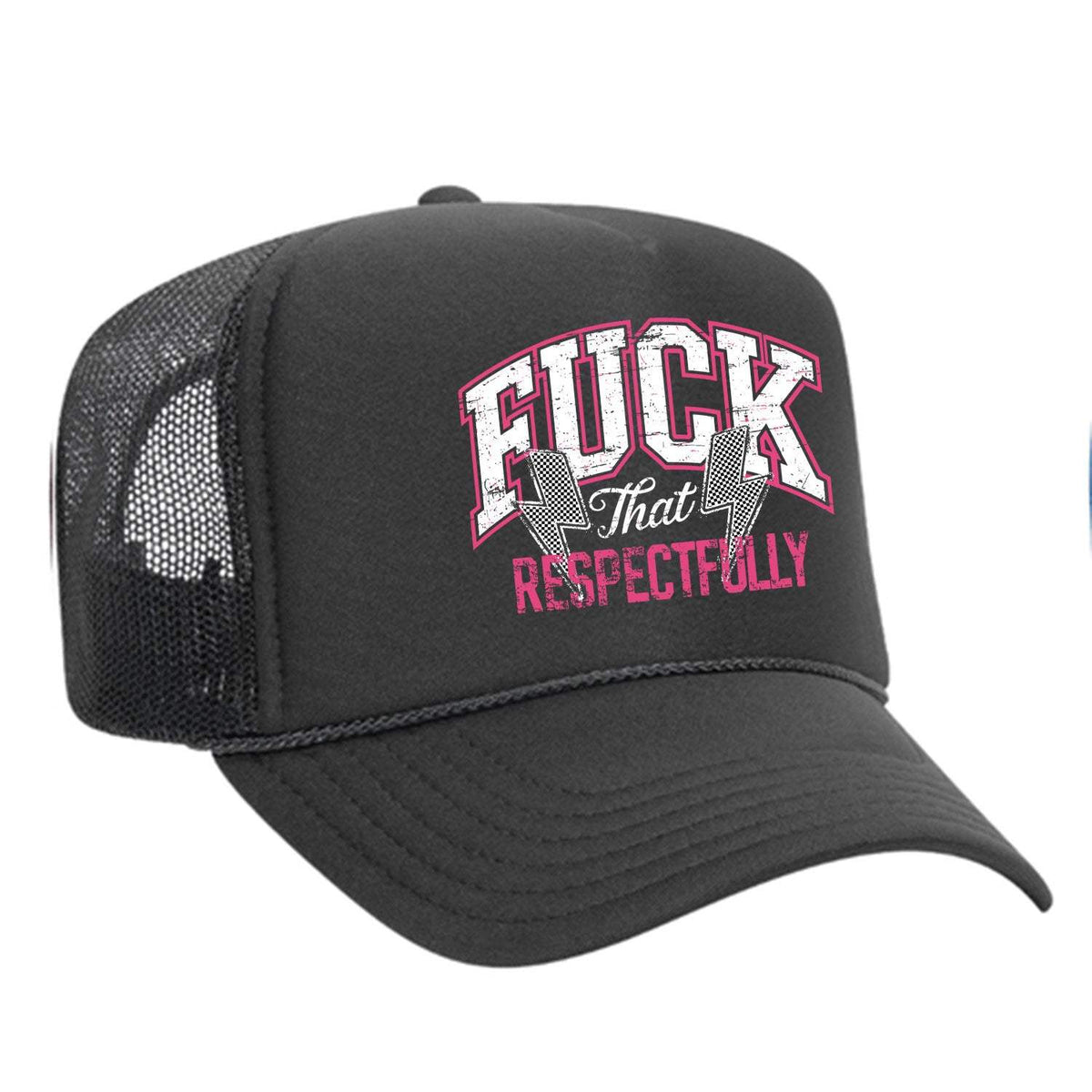 F*ck That Respectfully Foam Trucker Hat - Charcoal
