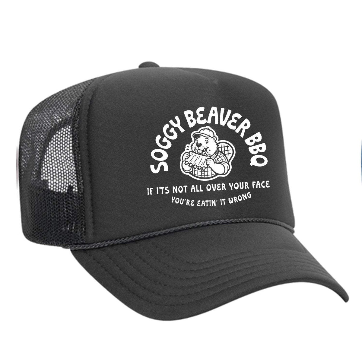Soggy Beaver BBQ Foam Trucker Hat - Charcoal