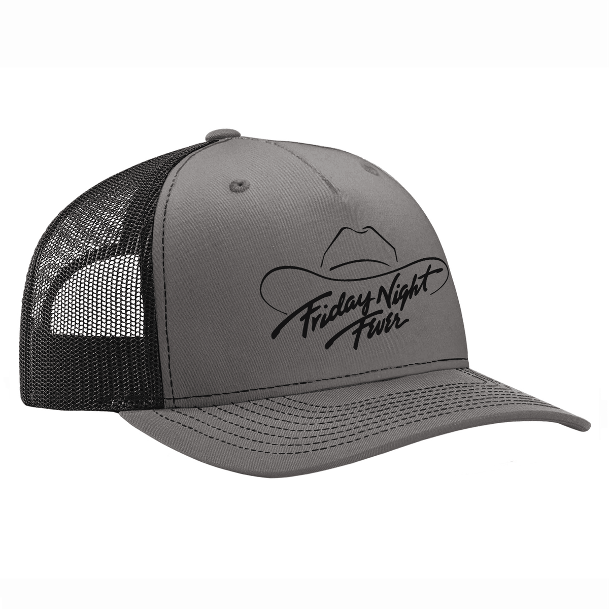 Friday Night Fever 112 Trucker Hat - Charcoal / Black