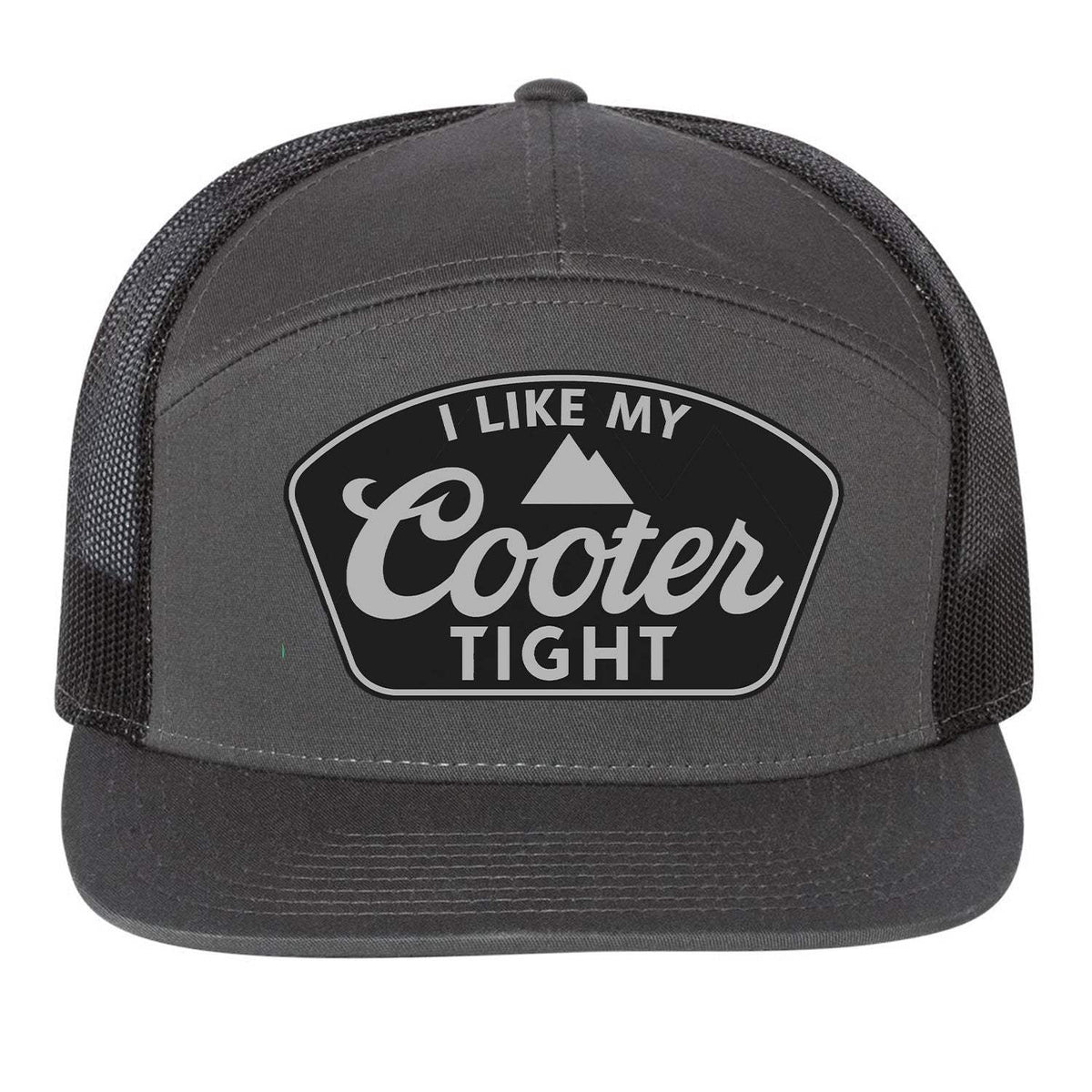 Cooter Tight 7 Panel Hat - Charcoal / Black