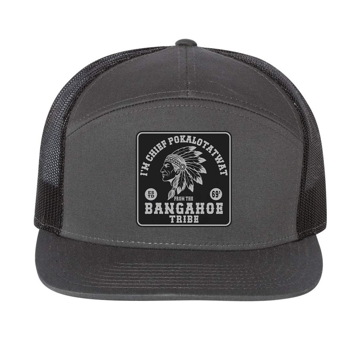 Chief Pokalotatwat 7 Panel Hat - Charcoal / Black