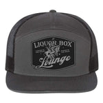 The Liquor Box Lounge 7 Panel Hat - Charcoal / Black