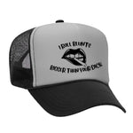 I Roll Blunts Bigger Than Your D!ck Foam Trucker Hat - Charcoal / Black