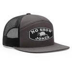 No Show Jones 7 Panel Hat - Charcoal / Black
