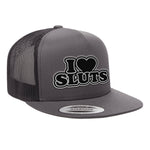 I Love Sluts Flat Bill Hat