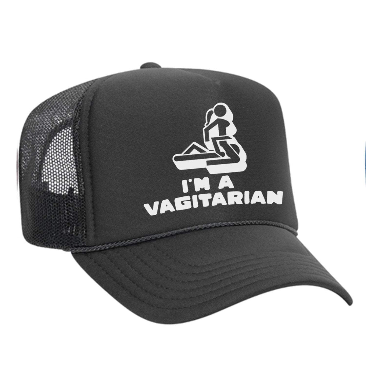I'm A Vagitarian Foam Trucker Hat - Charcoal / Grey