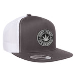 Don't Panic It's Orgnic Flat Bill Leather Patch Hat
