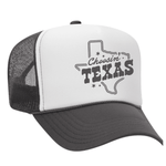 Choosin' Texas Foam Trucker Hat - Charcoal / White