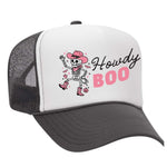 Howdy Boo Foam Trucker Hat - Charcoal / White