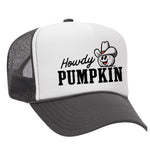 Howdy Pumpkin Foam Trucker Hat - Charcoal / White