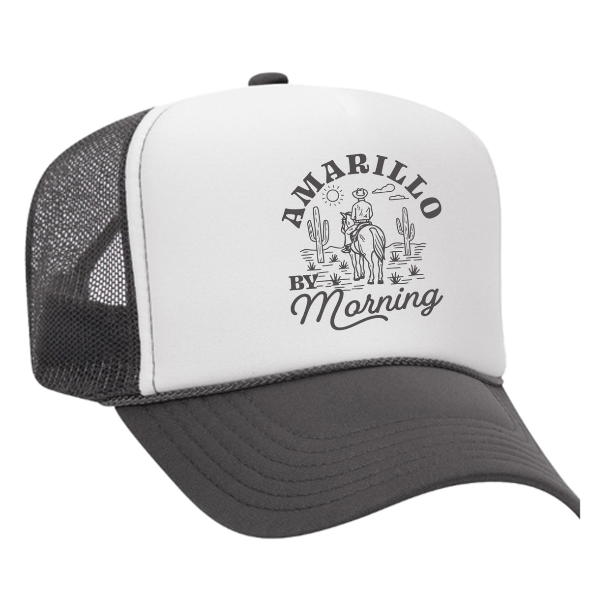Amarillo By Morning Foam Trucker Hat - Charcoal / White
