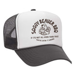 Soggy Beaver BBQ Foam Trucker Hat - Charcoal / White