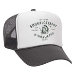 Chief Smokalottapot Foam Trucker Hat - Charcoal / White