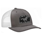 I Gotta Race Like A Piss Horse Classic Trucker Hat - Charcoal / White