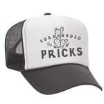 Surrounded By Pricks Foam Trucker Hat - Charcoal / White