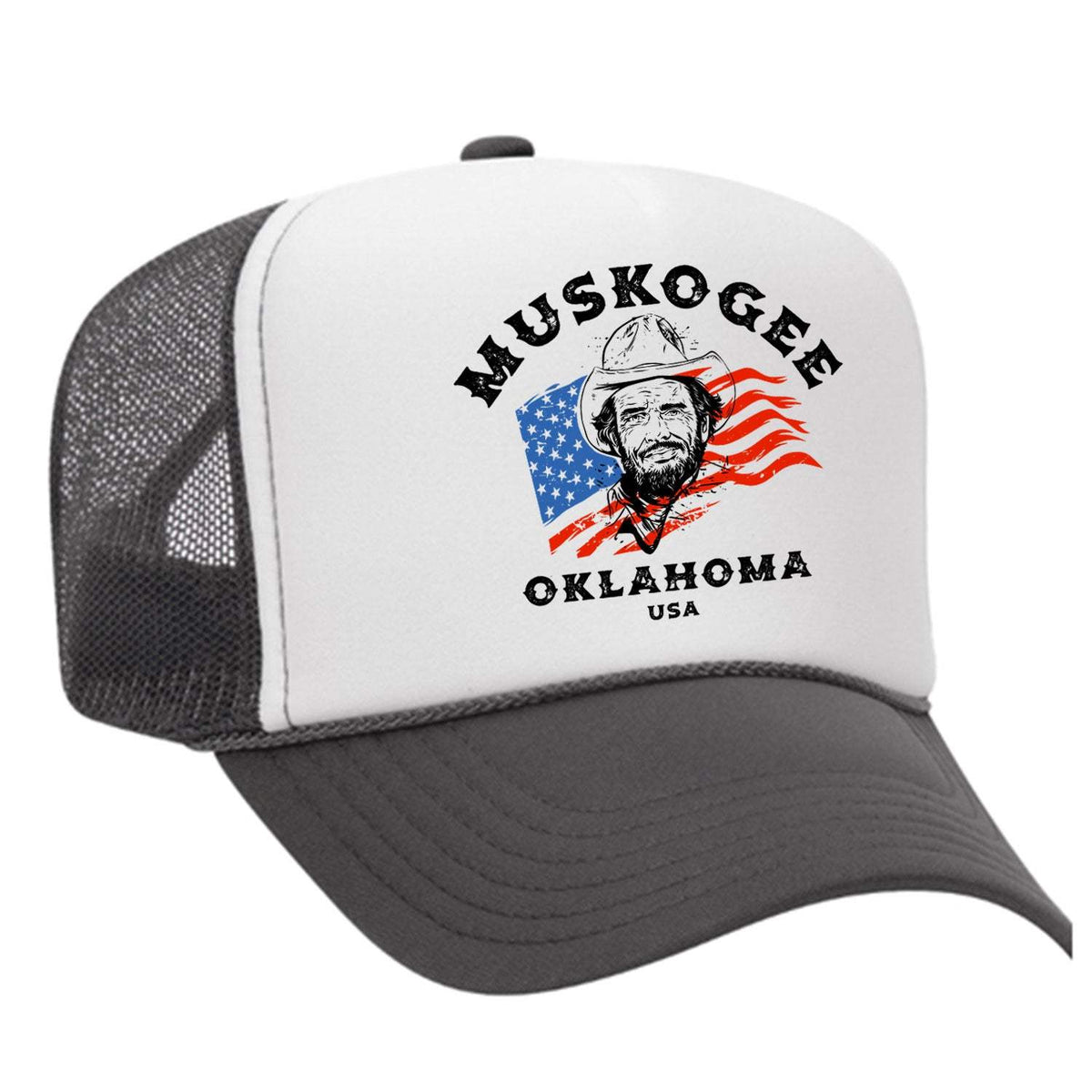 Haggard Old Flag Foam Trucker Hat - Charcoal / White