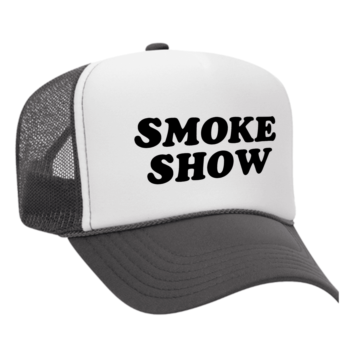 Smoke Show Foam Trucker Hat - Charcoal / White
