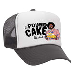 In Pound Cake We Trust Foam Trucker Hat - Charcoal / White