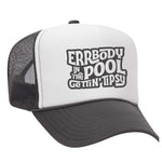 Errbody In The Pool Gettin' Tipsy Foam Trucker Hat - Charcoal / White