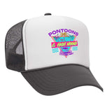 Pontoons and High Noons Foam Trucker Hat - Charcoal / White