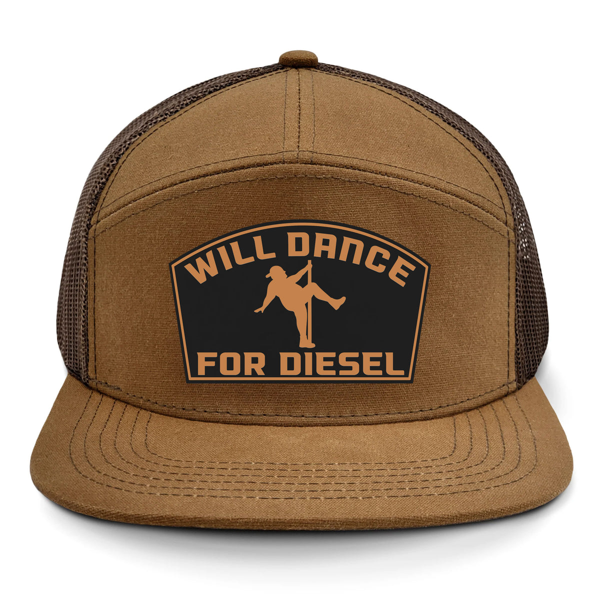 Will Dance For Diesel Waxed 7 Panel Hat