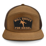 Will Dance For Diesel Waxed 7 Panel Hat