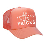 Surrounded By Pricks Foam Trucker Hat - Coral
