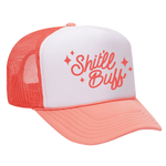 Shit'll Buff Foam Trucker Hat - Coral / White