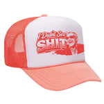 I Didn't See Sh!t Foam Trucker Hat - Coral / White