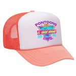 Pontoons and High Noons Foam Trucker Hat - Coral / White