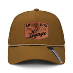 The Liquor Box Lounge Performance Leather Patch Hat - Coyote