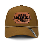 Make America Affordable Again Performance Leather Patch Hat - Coyote